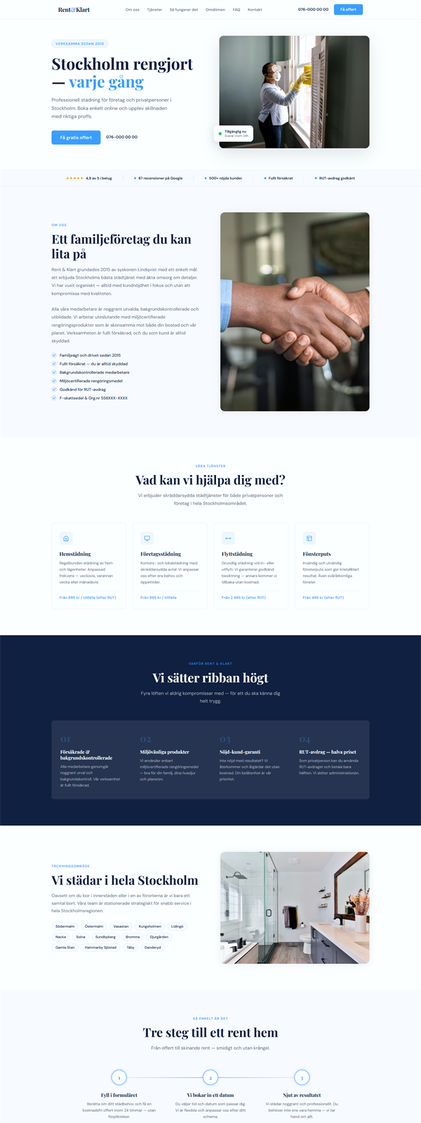 Exempelsida – Städföretag
